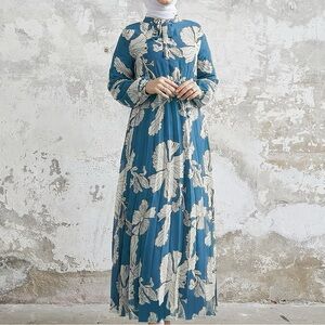 Floral Blue Maxi Dress